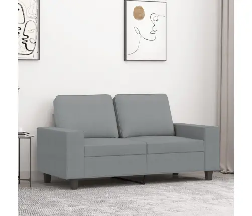 Divvietīgs Dīvāns, Gaiši Pelēks, 120 Cm, Audums Vidaxl