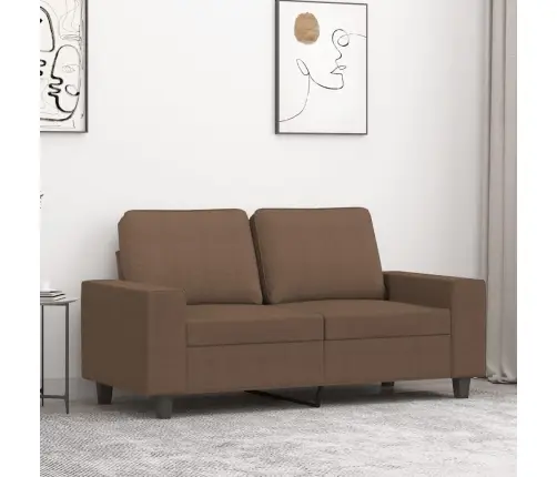 Divvietīgs Dīvāns, Brūns Audums, 120 Cm Vidaxl
