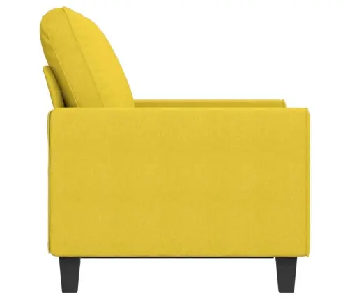 Divvietīgs Dīvāns, Gaiši Dzeltens Audums, 120 Cm Vidaxl