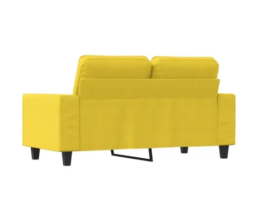 Divvietīgs Dīvāns, Gaiši Dzeltens Audums, 120 Cm Vidaxl