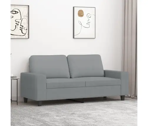 Divvietīgs Dīvāns, Tumši Pelēks Audums, 140 Cm Vidaxl