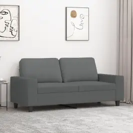 Dvivietė Sofa, Tamsiai Pilkos Spalvos, 140cm Audinys