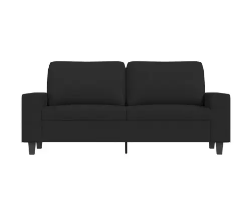 Divvietīgs Dīvāns, Melns Audums, 140 Cm Vidaxl Divvietīgs Dīvāns, Melns Audums, 140 Cm Vidaxl