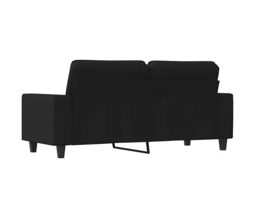 Divvietīgs Dīvāns, Melns Audums, 140 Cm Vidaxl Divvietīgs Dīvāns, Melns Audums, 140 Cm Vidaxl