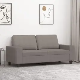 Divvietīgs Dīvāns, Pelēkbrūns Audums, 140 Cm Vidaxl