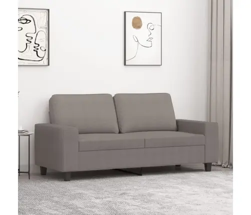Divvietīgs Dīvāns, Pelēkbrūns Audums, 140 Cm Vidaxl
