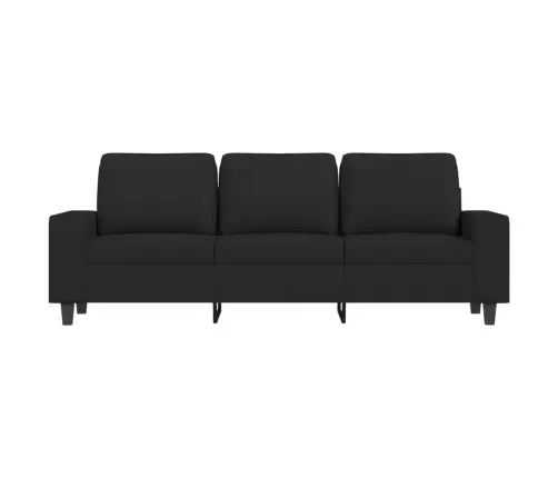 Trivietė Sofa, Juodos Spalvos, 180cm Audinys