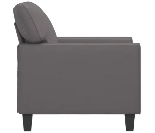 Krėslas, Pilkos Spalvos, 60cm Dirbtinė Oda