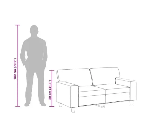 Dvivietė Sofa, Juodos Spalvos, 120cm Dirbtinė Oda