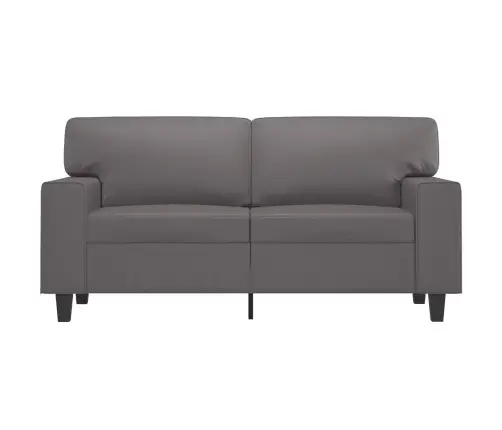 Divvietīgs Dīvāns, Pelēks, 120 Cm, Mākslīgā Āda Vidaxl