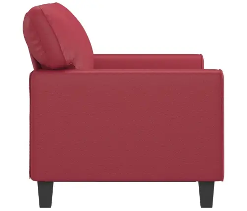 Divvietīgs Dīvāns, Vīnsarkans, 120 Cm, Mākslīgā Āda Vidaxl