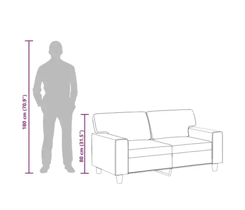 Kahekohaline Diivan, Cappuccino, 120 cm Kunstnahk