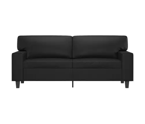 Divvietīgs Dīvāns, Melns, 140 Cm, Mākslīgā Āda Vidaxl Divvietīgs Dīvāns, Melns, 140 Cm, Mākslīgā Āda Vidaxl