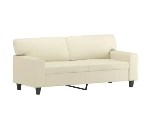 Divvietīgs Dīvāns, Krēmkrāsas, 140 Cm, Mākslīgā Āda Vidaxl