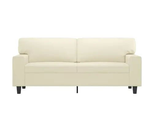 Divvietīgs Dīvāns, Krēmkrāsas, 140 Cm, Mākslīgā Āda Vidaxl