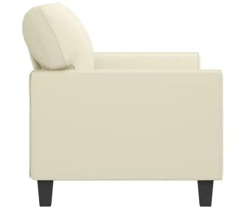 Divvietīgs Dīvāns, Krēmkrāsas, 140 Cm, Mākslīgā Āda Vidaxl