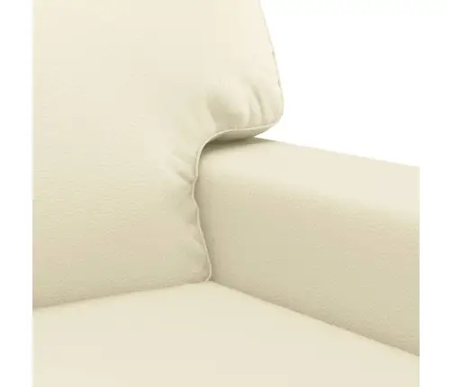 Divvietīgs Dīvāns, Krēmkrāsas, 140 Cm, Mākslīgā Āda Vidaxl