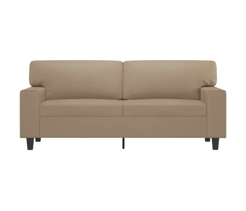 Dvivietė Sofa, Kapučino Spalvos, 140cm Dirbtinė Oda