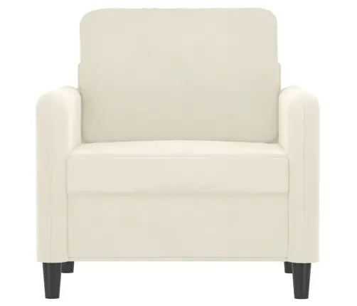 Atpūtas Krēsls, Krēmkrāsas, 60 Cm, Samts Vidaxl