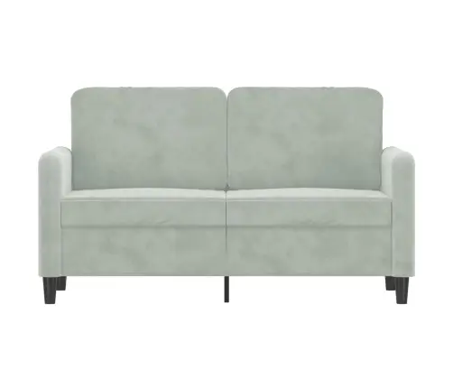 Divvietīgs Dīvāns, Gaiši Pelēks, 120 Cm, Samts Vidaxl