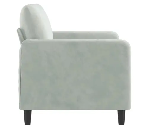 Divvietīgs Dīvāns, Gaiši Pelēks, 120 Cm, Samts Vidaxl