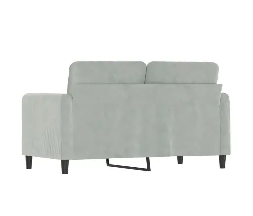 Divvietīgs Dīvāns, Gaiši Pelēks, 120 Cm, Samts Vidaxl