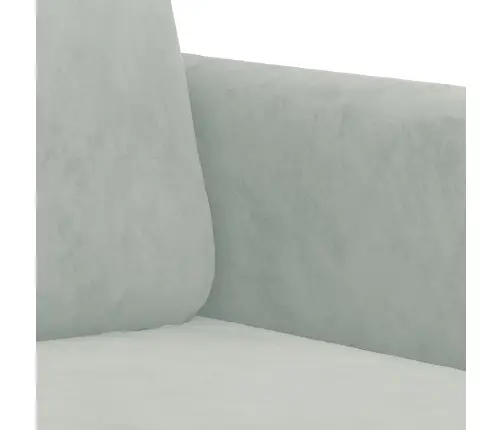 Divvietīgs Dīvāns, Gaiši Pelēks, 120 Cm, Samts Vidaxl