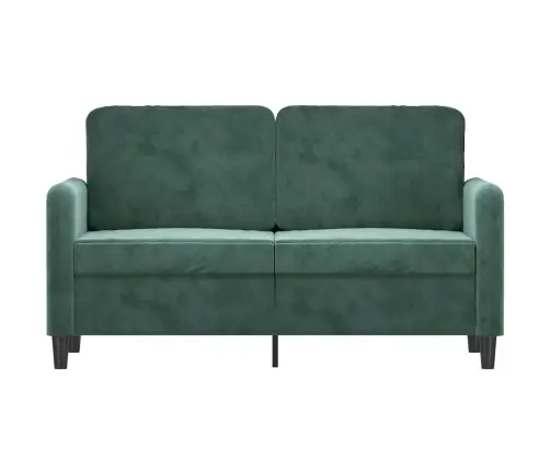 Dvivietė Sofa, Tamsiai Žalios Spalvos, 120cm Aksomas