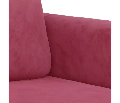 Divvietīgs Dīvāns, Vīnsarkans, 120 Cm, Samts Vidaxl