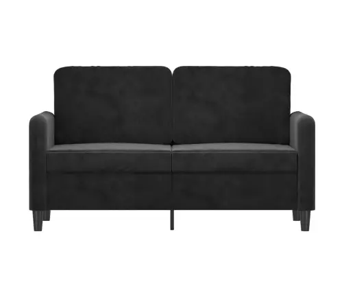 Divvietīgs Dīvāns, Melns, 120 Cm, Samts Vidaxl Divvietīgs Dīvāns, Melns, 120 Cm, Samts Vidaxl