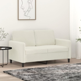 Divvietīgs Dīvāns, Krēmkrāsas, 120 Cm, Samts Vidaxl