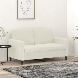 Divvietīgs Dīvāns, Krēmkrāsas, 120 Cm, Samts Vidaxl