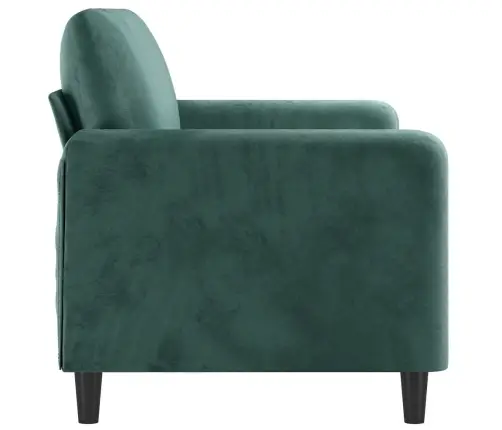 Divvietīgs Dīvāns, Tumši Zaļš, 140 Cm, Samts Vidaxl