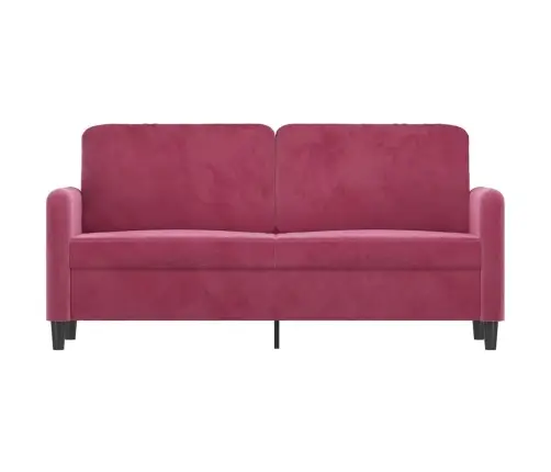 Divvietīgs Dīvāns, Vīnsarkans Samts, 140 Cm Vidaxl
