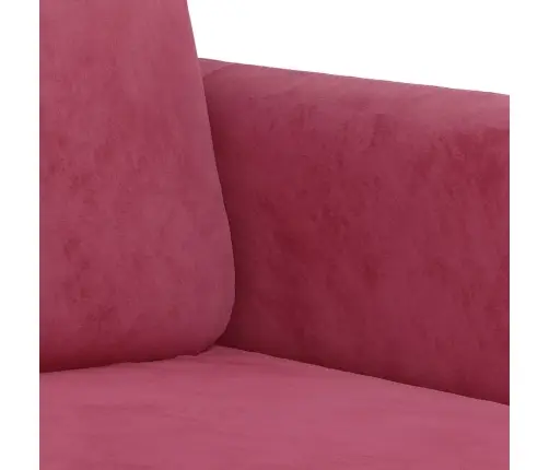 Divvietīgs Dīvāns, Vīnsarkans Samts, 140 Cm Vidaxl