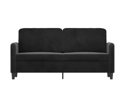 Divvietīgs Dīvāns, Melns, 140 Cm, Samts Vidaxl