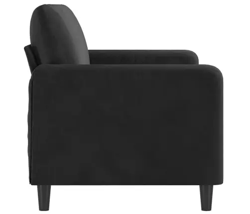 Divvietīgs Dīvāns, Melns, 140 Cm, Samts Vidaxl