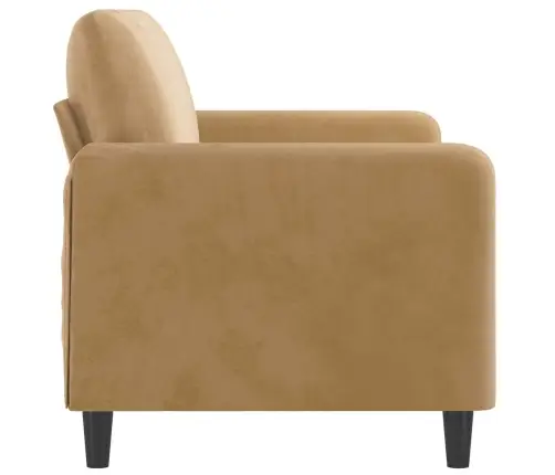 Divvietīgs Dīvāns, Brūns, 140 Cm, Samts Vidaxl