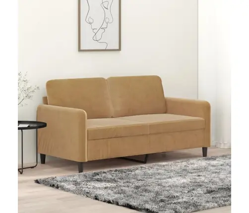 Divvietīgs Dīvāns, Brūns, 140 Cm, Samts Vidaxl