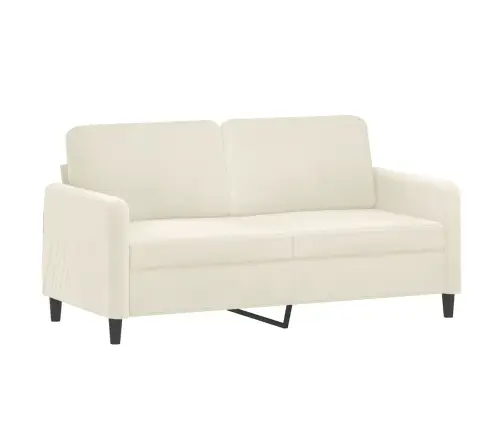 Dvivietė Sofa, Kreminės Spalvos, 140cm Aksomas