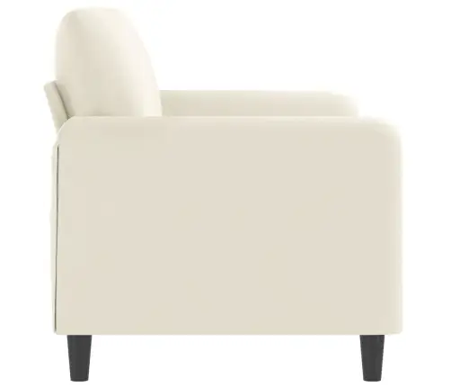 Dvivietė Sofa, Kreminės Spalvos, 140cm Aksomas