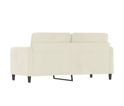 Dvivietė Sofa, Kreminės Spalvos, 140cm Aksomas