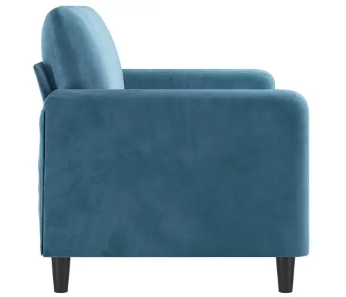 Divvietīgs Dīvāns, Zils, 140 Cm, Samts Vidaxl