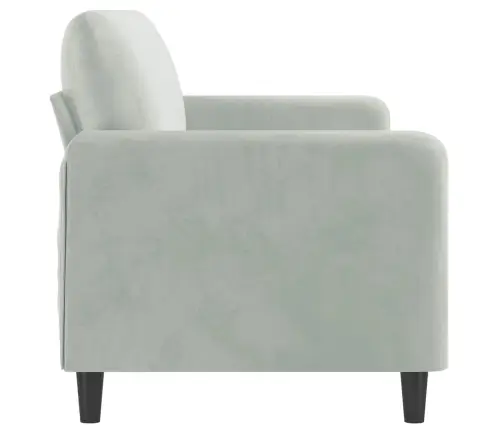 Trivietė Sofa, Šviesiai Pilkos Spalvos, 180cm Aksomas