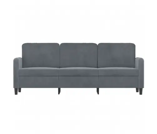 Trīsvietīgs Dīvāns, Tumši Pelēks, 180 Cm, Samts Vidaxl