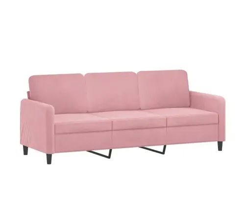 Trivietė Sofa, Rožinės Spalvos, 180cm Aksomas