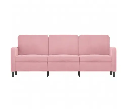 Trivietė Sofa, Rožinės Spalvos, 180cm Aksomas