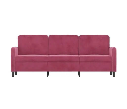 Trīsvietīgs Dīvāns, Vīnsarkans, 180 Cm, Samts Vidaxl