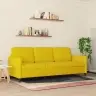 Trivietė Sofa, Geltonos Spalvos, 180cm Aksomas
