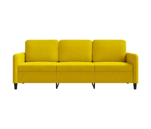 Trivietė Sofa, Geltonos Spalvos, 180cm Aksomas